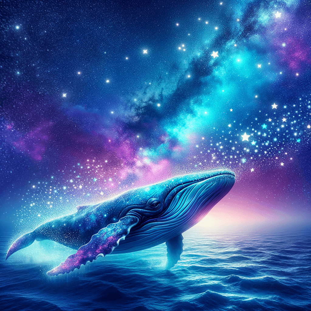 Celestial Whale Number Painting