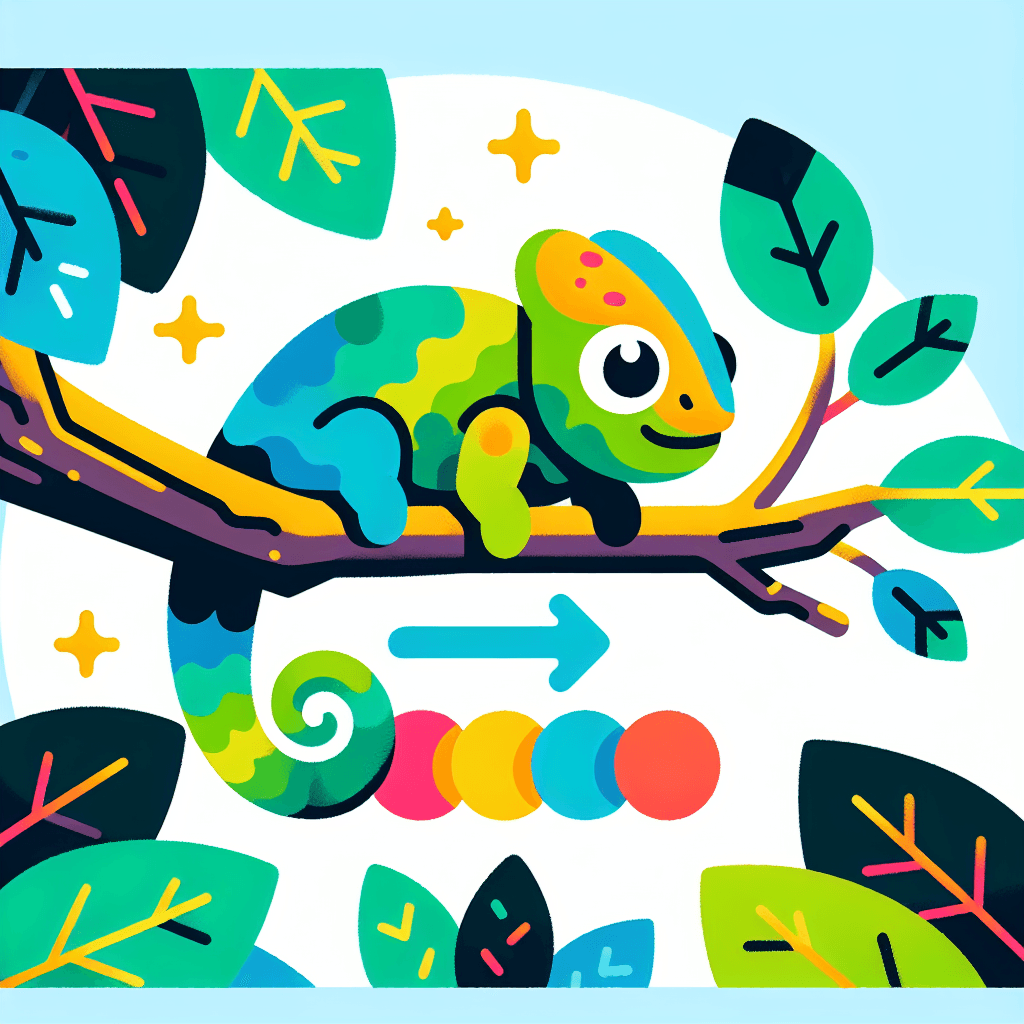 Cheerful Chameleon's Color Show DIY Paint By Numbers