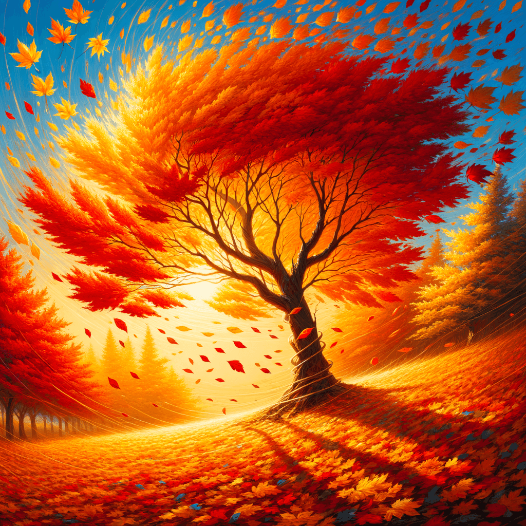 Dancing Autumn Leaves Paint By Number