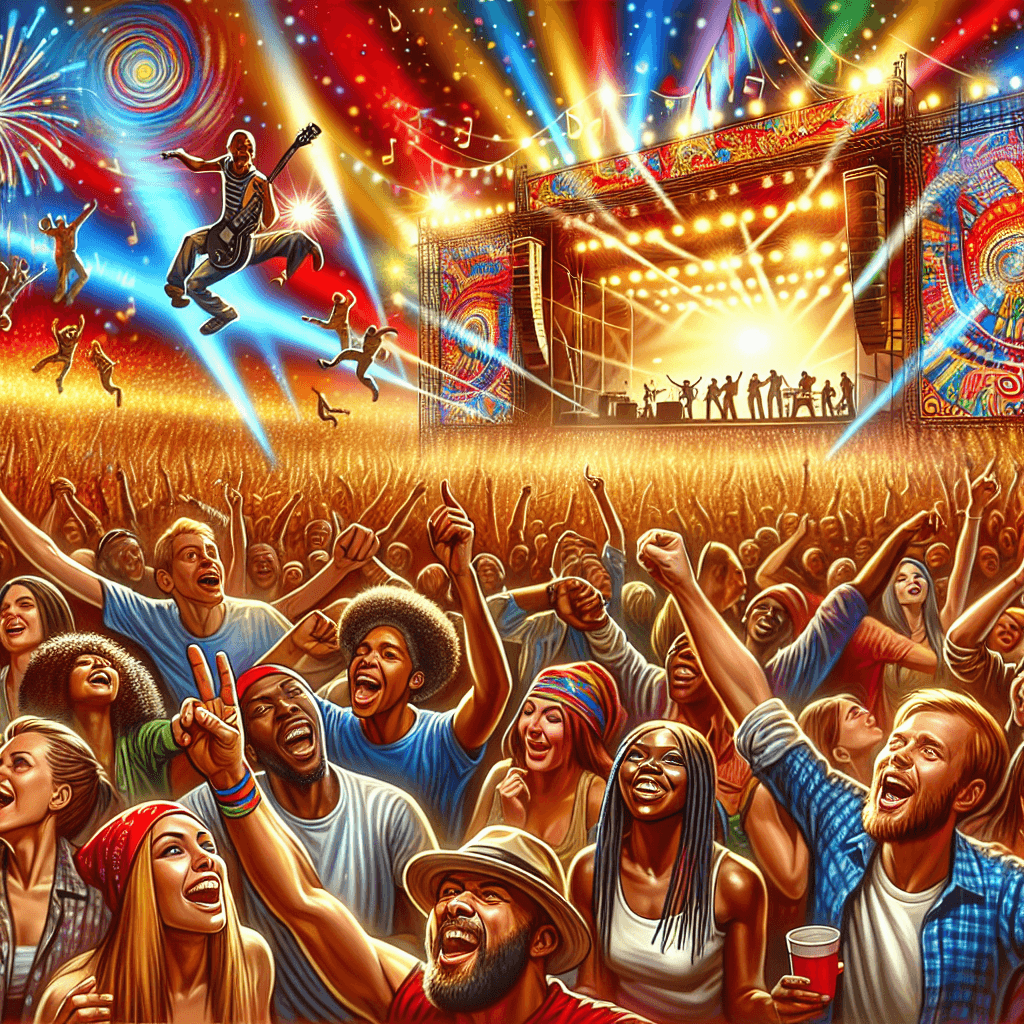 Energetic Music Festival Paint By Numbers