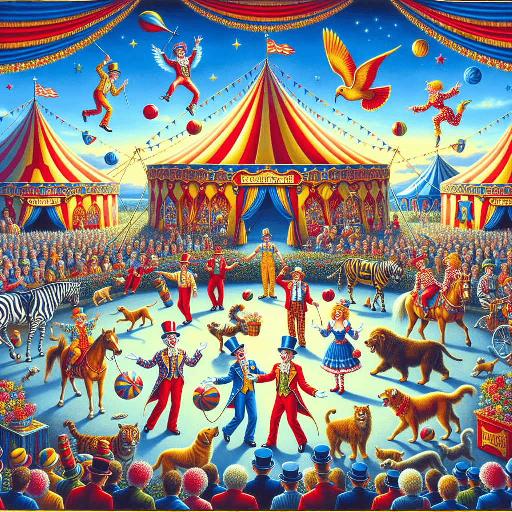 Cheerful Circus Fun Numbered Painting Kits