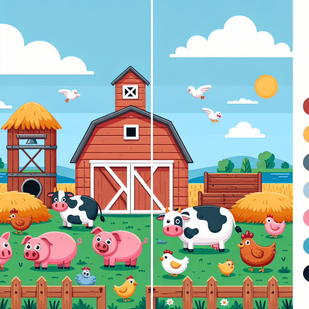 Farmyard Friends Celebration DIY Paint By Numbers
