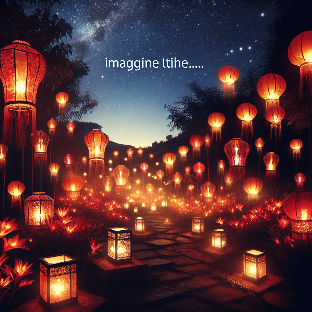 Festive Lantern Garden Numbered Painting Kits