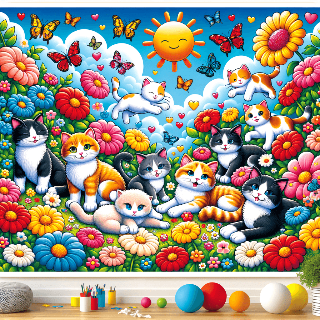 Whimsical Cat Wonderland - DIY Painting By Numbers Kit