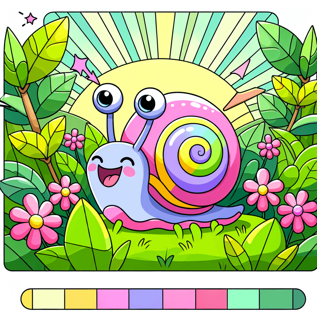 Cheerful Snail Paint By Numbers Kits