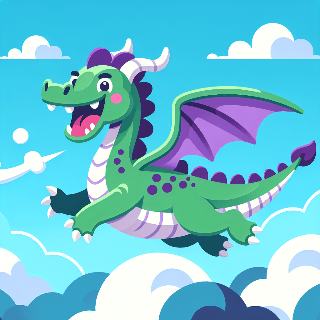 Cheerful Dragon Numbered Painting Kits