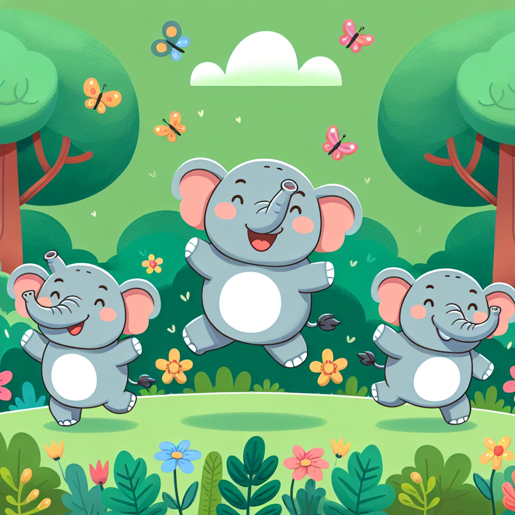Bouncy Elephants Painting By Numbers Kit