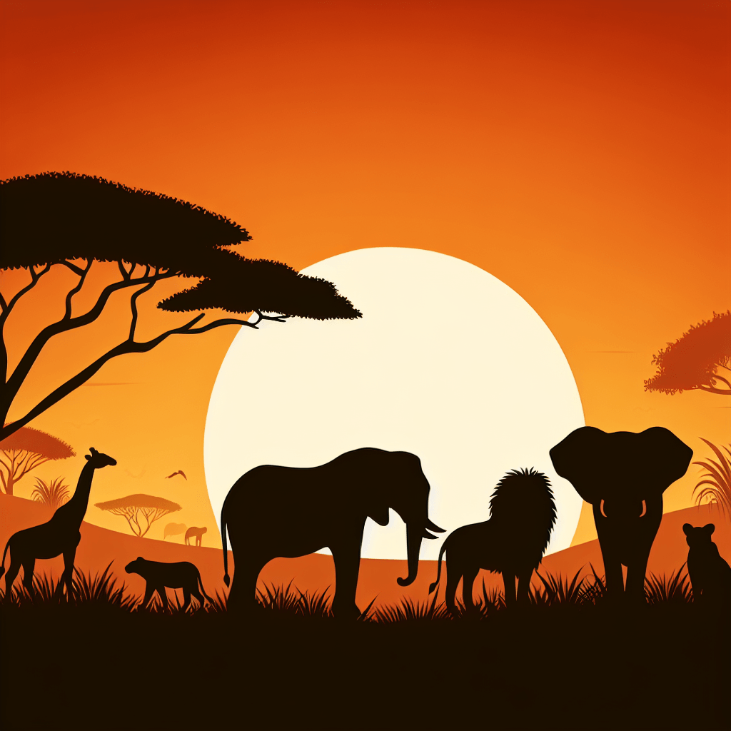 Savannah Sunset Safari DIY Paint By Numbers