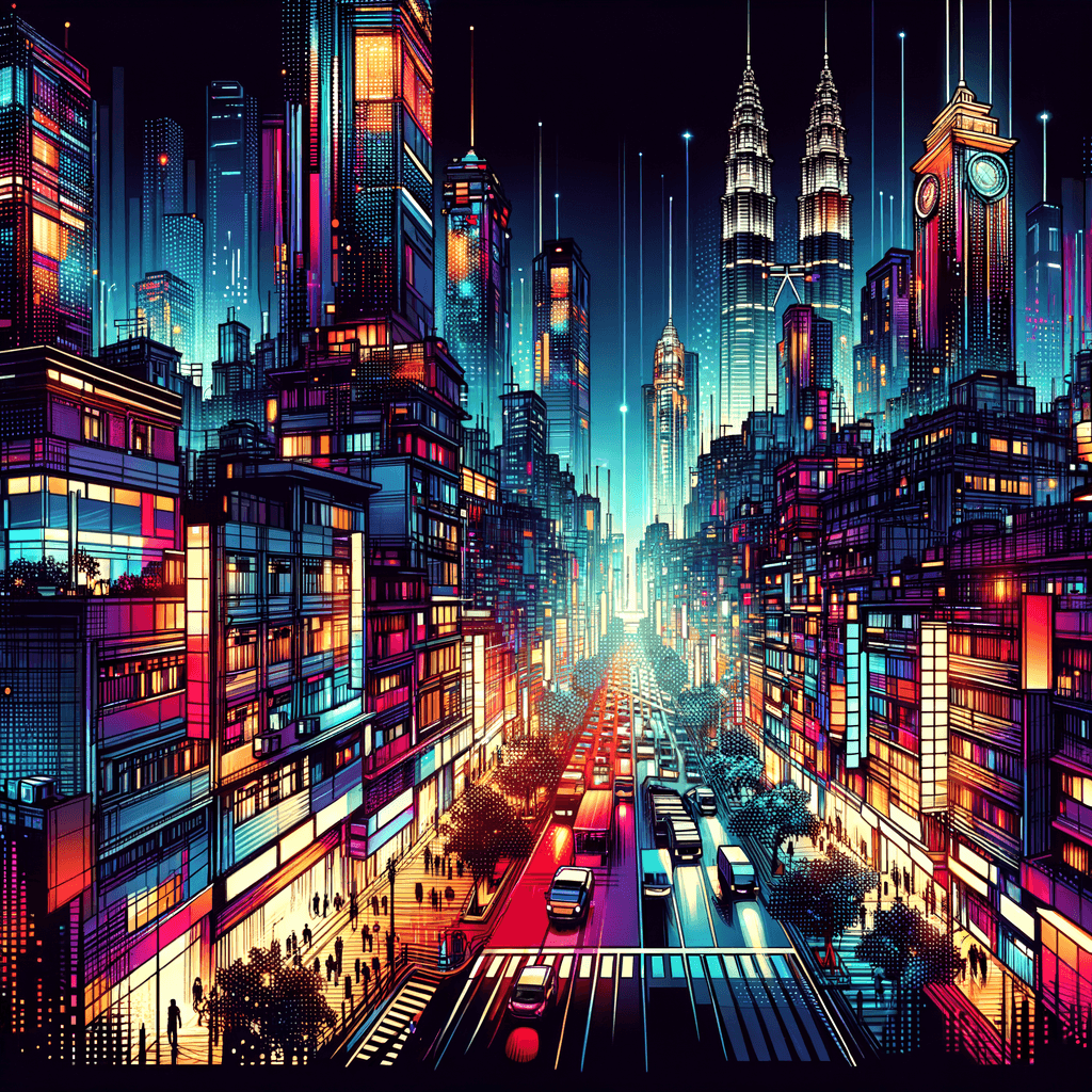 Urban Nightscape Melody Paint By Numbers Kits