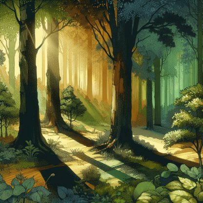 Radiant Forest Paint By Number