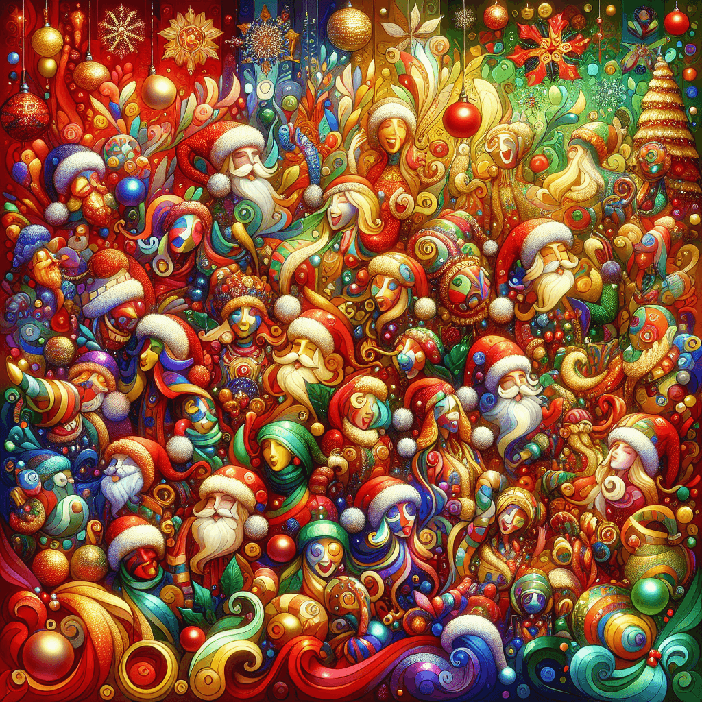 Festive Holiday Parade Number Painting