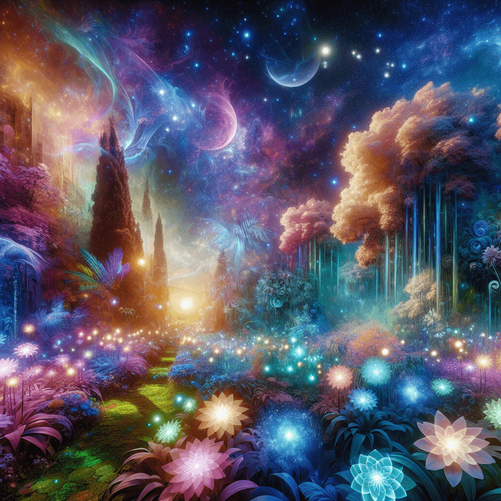 Cosmic Garden Whimsy Number Painting
