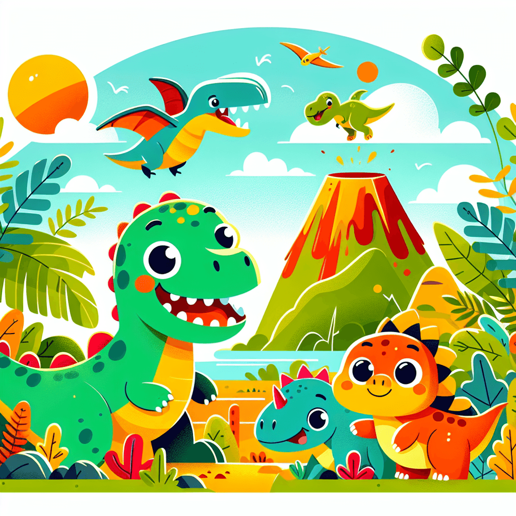 Dinosaur Friends On Adventure DIY Paint By Numbers