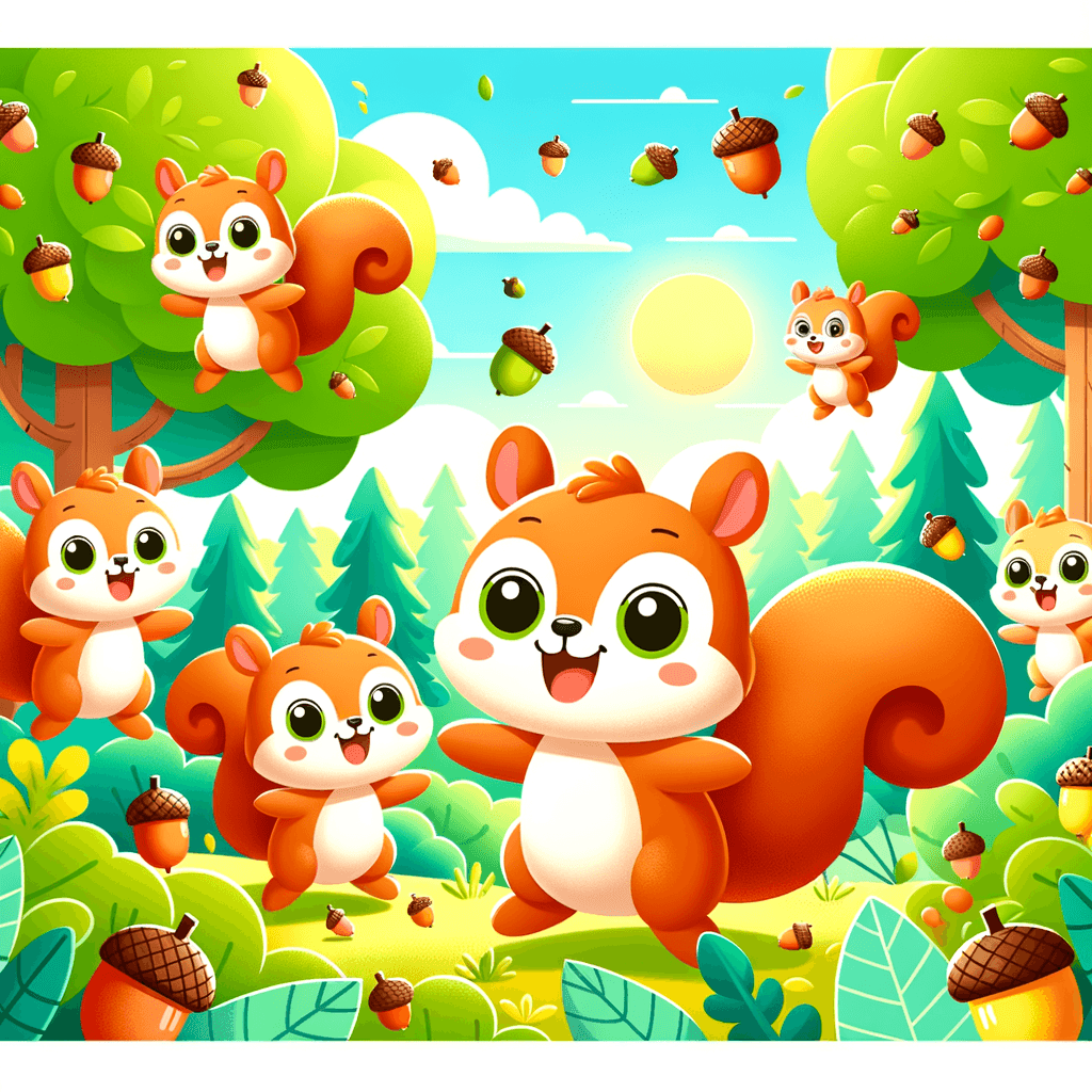 Playful Squirrels Paint By Numbers Art