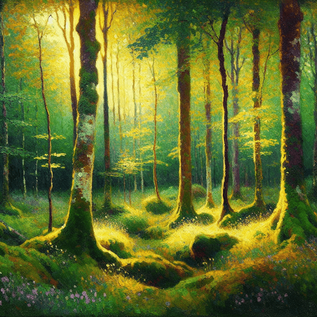 Serene Forest Scene DIY Paint By Numbers