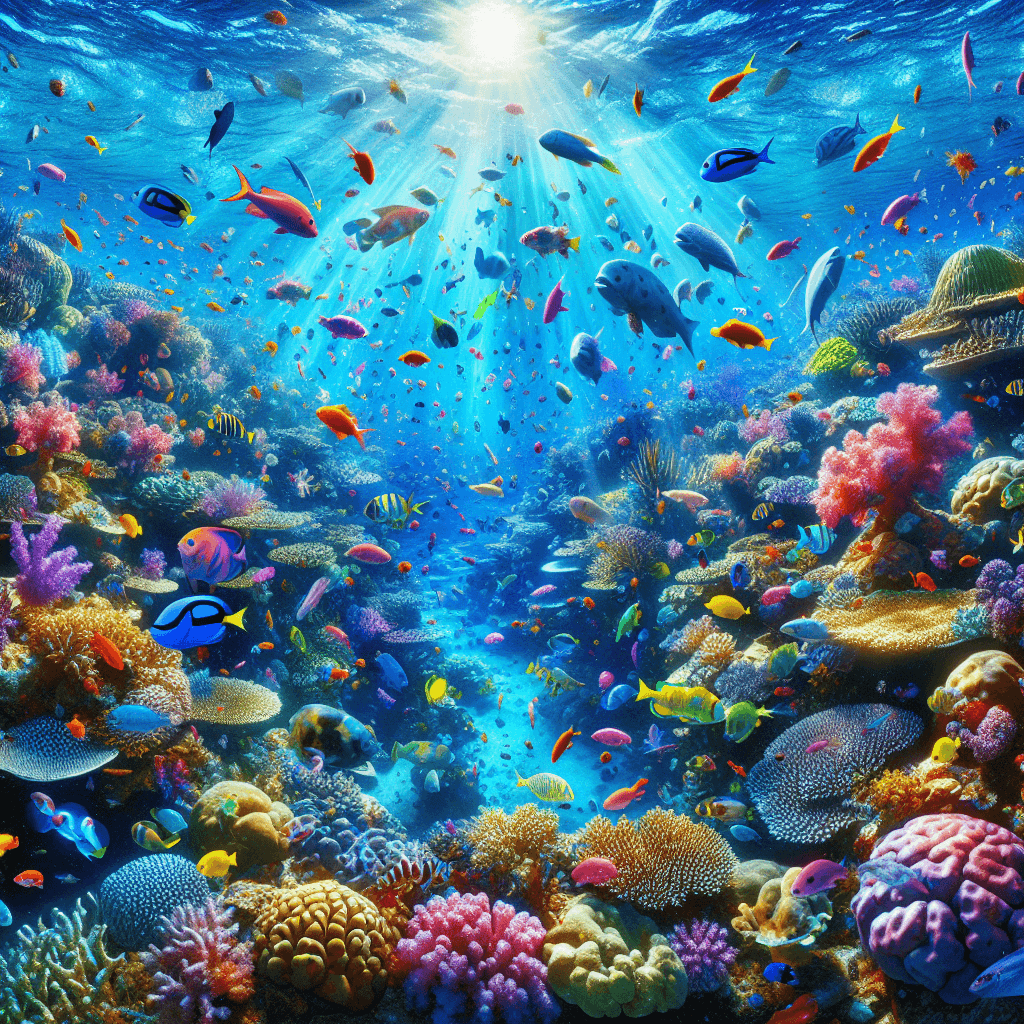 Luminous Coral Reef Number Painting
