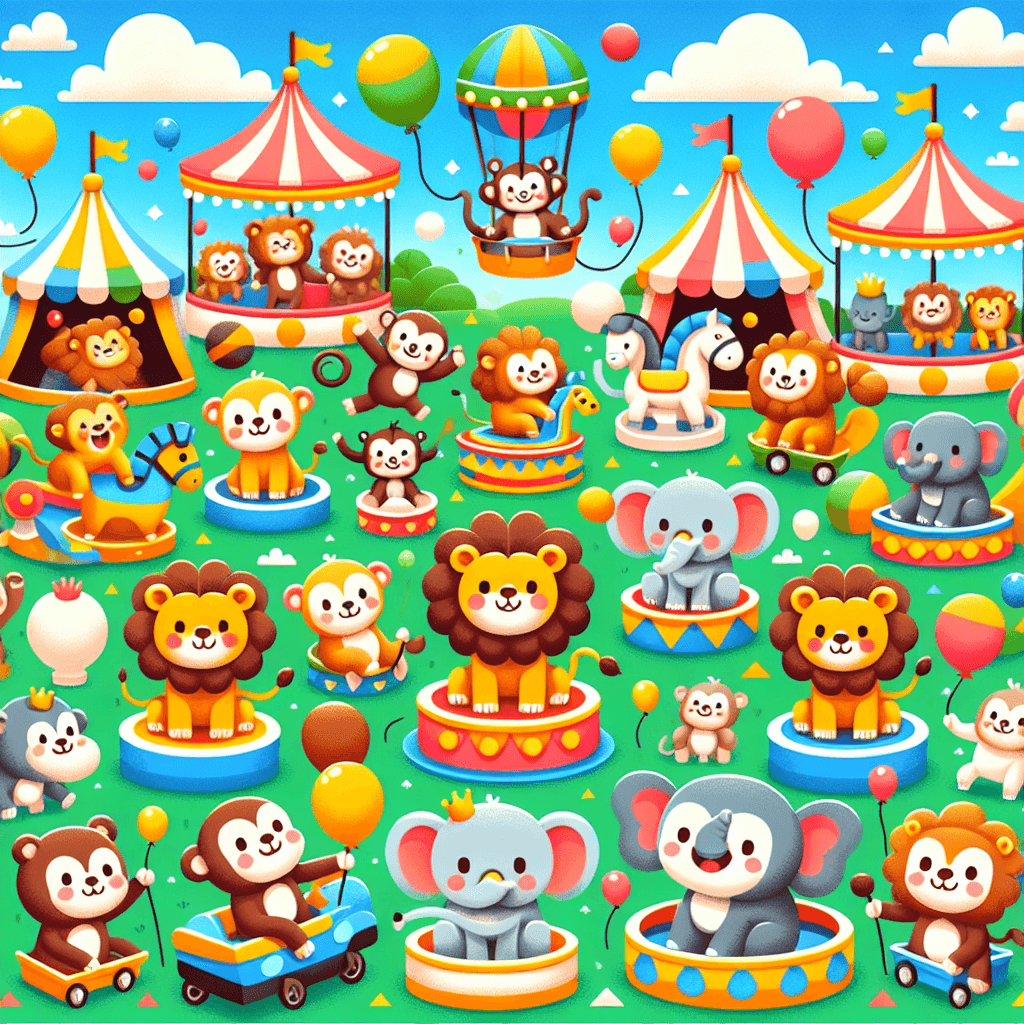 Fun At The Animal Carnival DIY Paint By Numbers