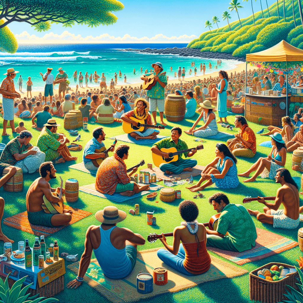 Hawaiian Slack Key Guitar Festival Paint By Numbers Art