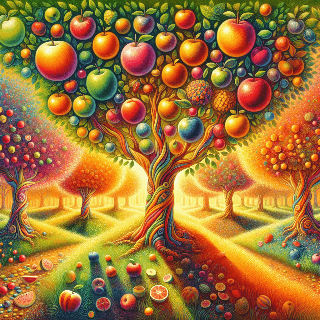 Rainbow Orchard Bliss Number Painting