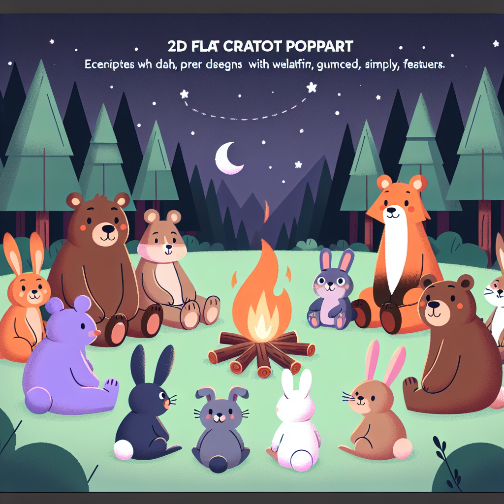 Cheerful Camper Critters Paint By Number