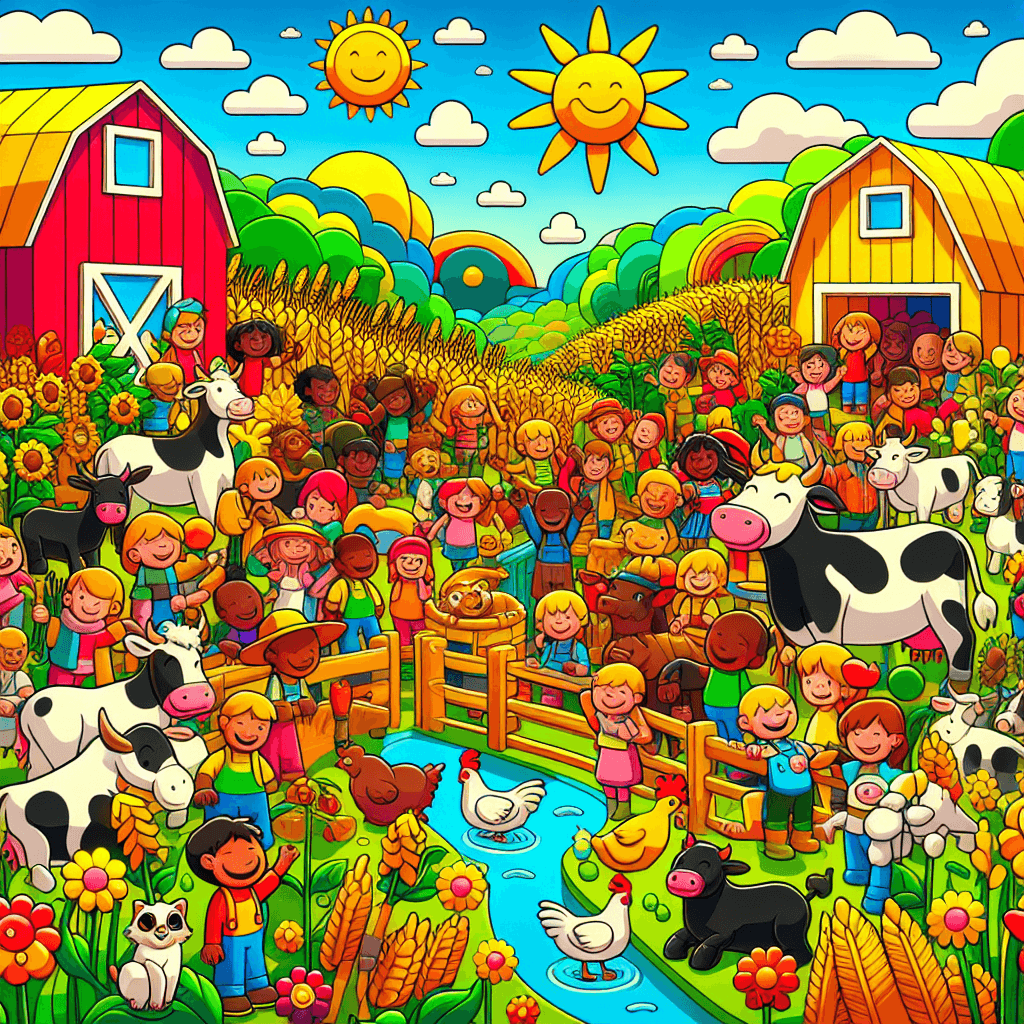 Cheerful Farm Fun Paint By Number