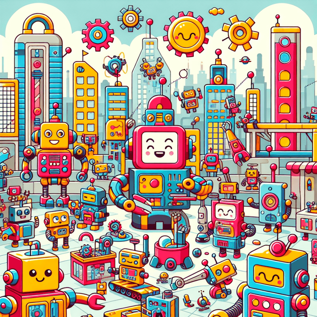 Friendly Robot World Painting By Numbers Kit