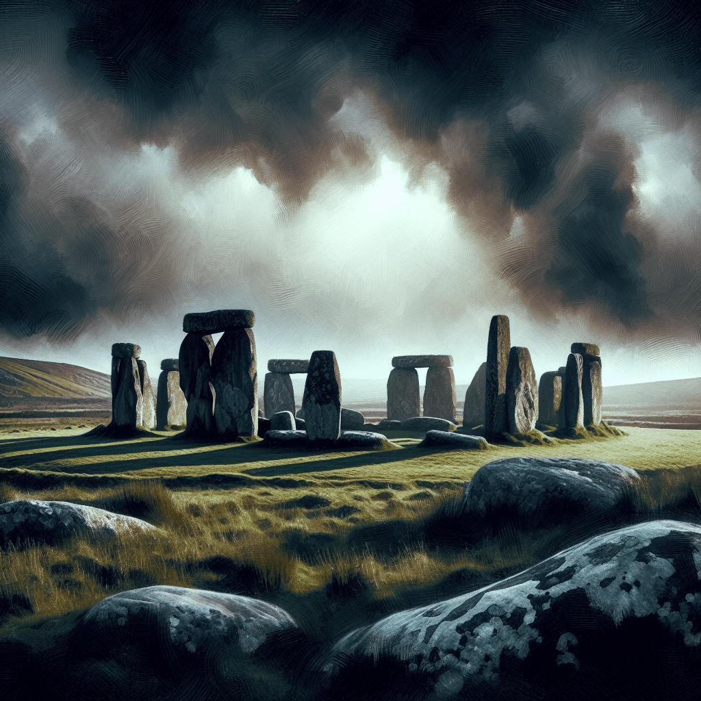 Enigmatic Celtic Stone Circle Number Painting