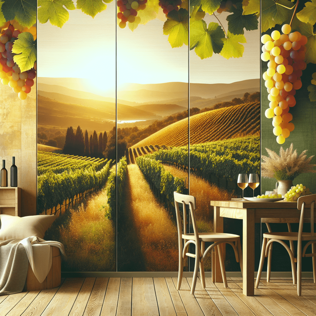 Sunlit Vineyard Tranquility Paint By Number