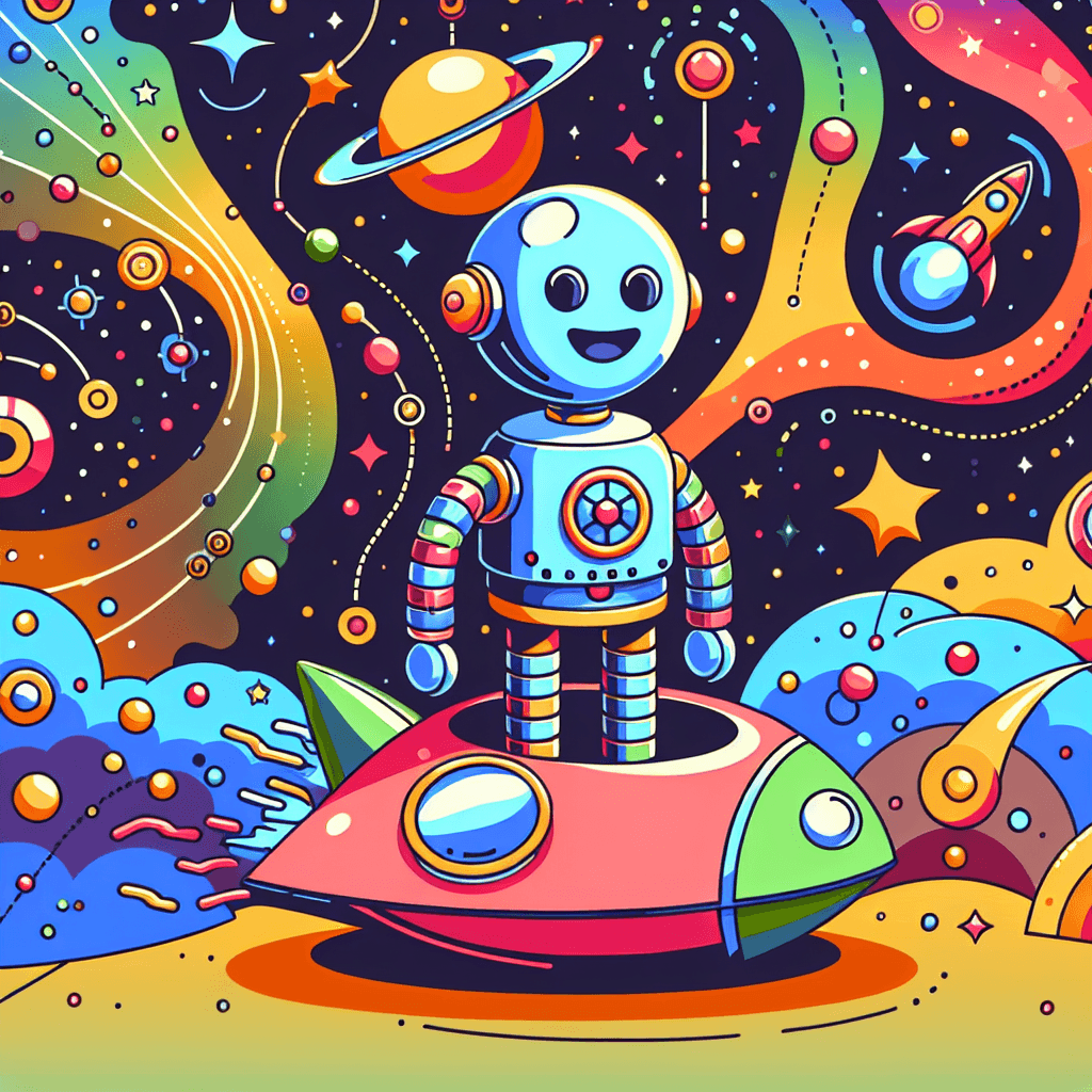 Space Robot's Galactic Journey Painting By Numbers Kit