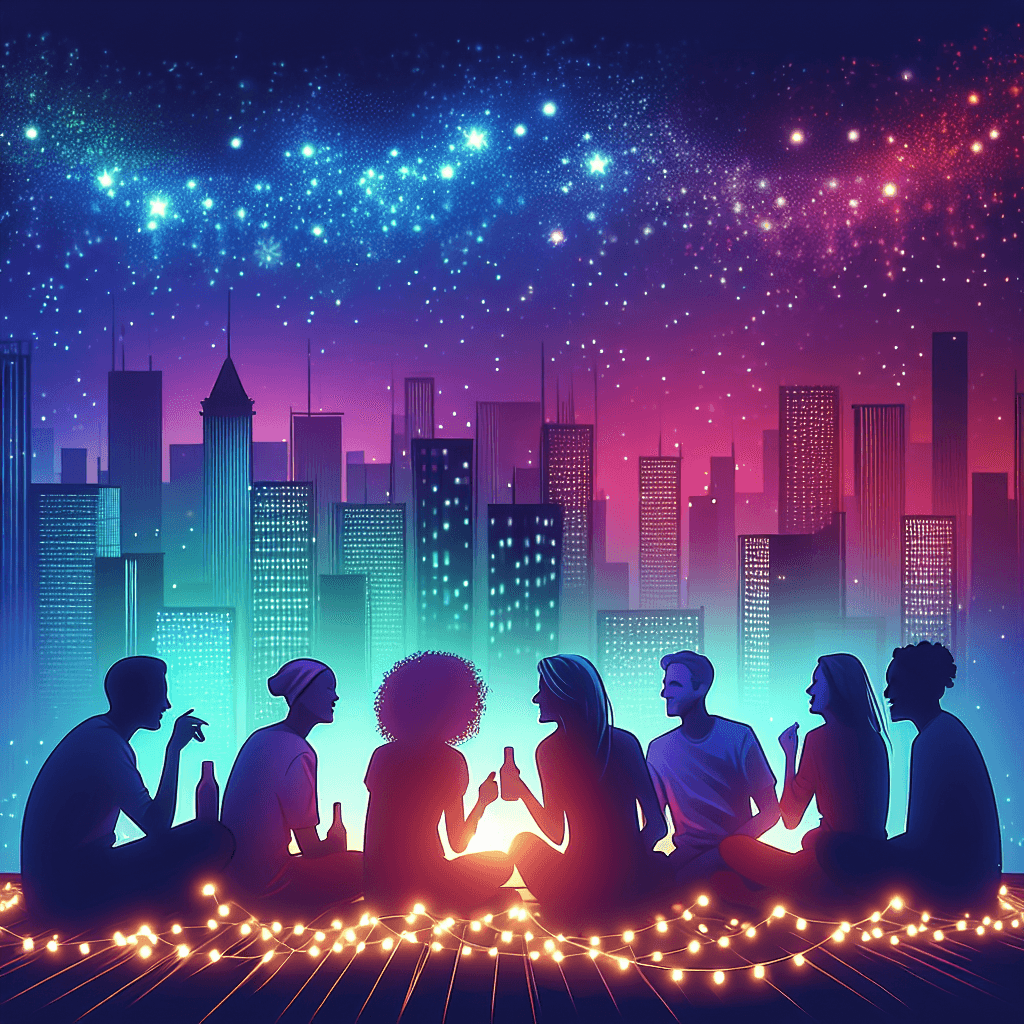 Starlit Rooftop Adventure DIY Paint By Numbers