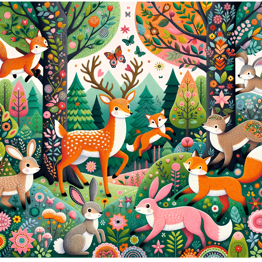 Cheerful Woodland Adventure DIY Paint By Numbers