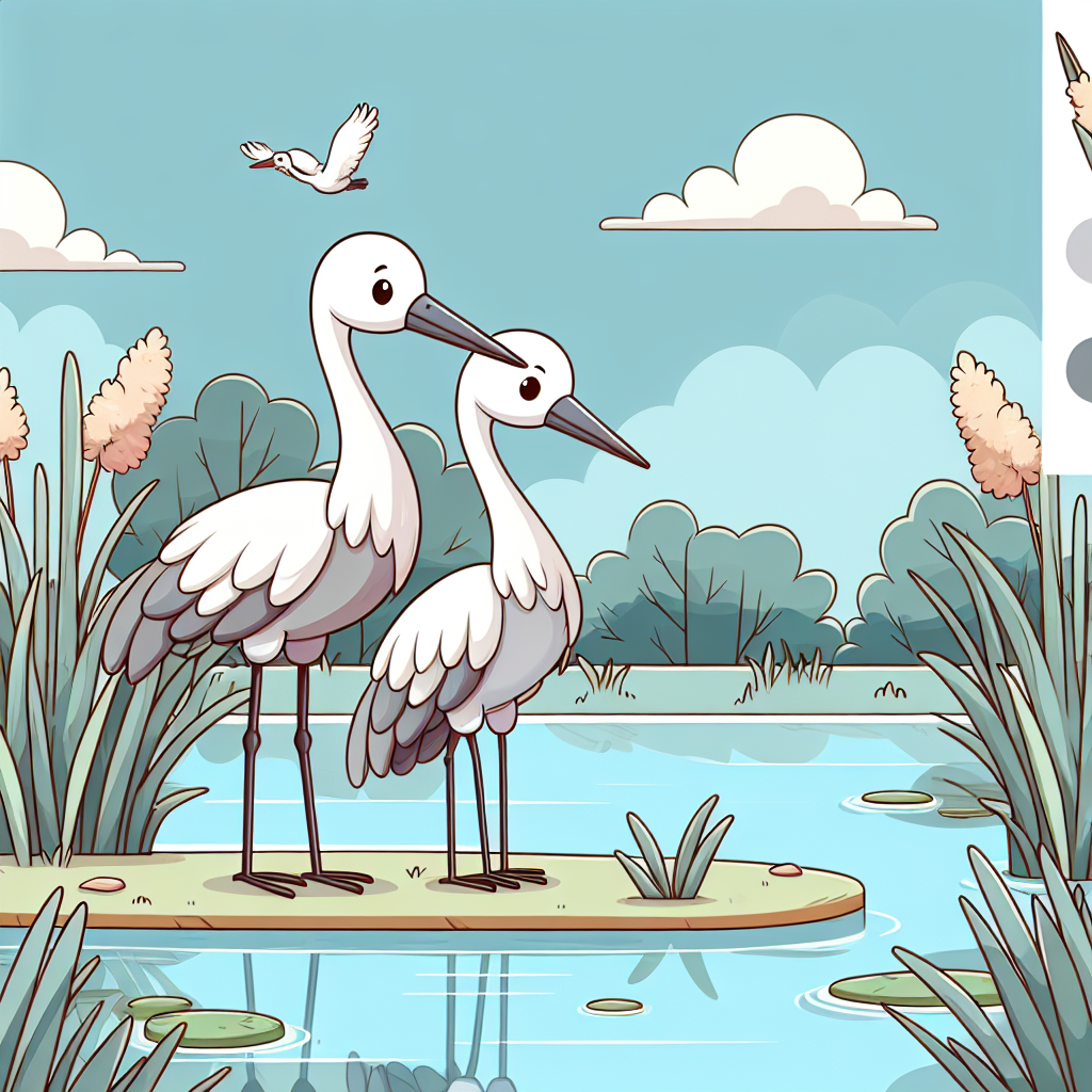 Cheerful Cranes Numbered Painting Kits