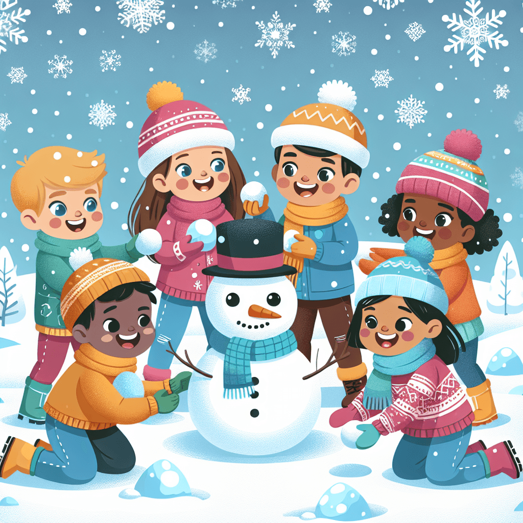 Cheerful Snowy Day Paint By Numbers Kits