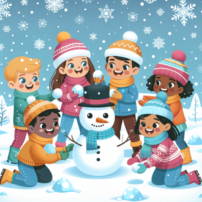 Cheerful Snowy Day Paint By Numbers Kits