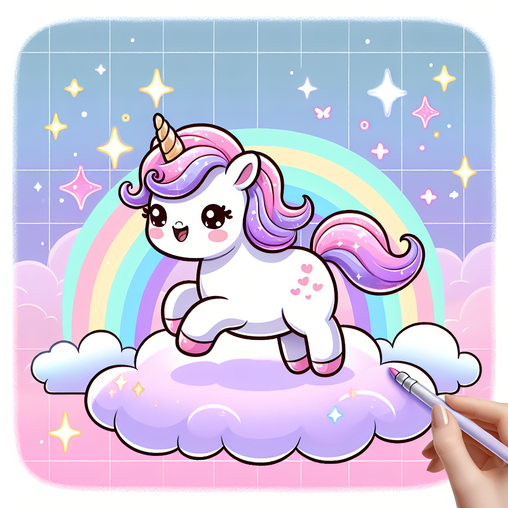 Adorable Baby Unicorn DIY Paint By NumbersAdorable Baby Unicorn - DIY Painting By Numbers Kit - Image 3