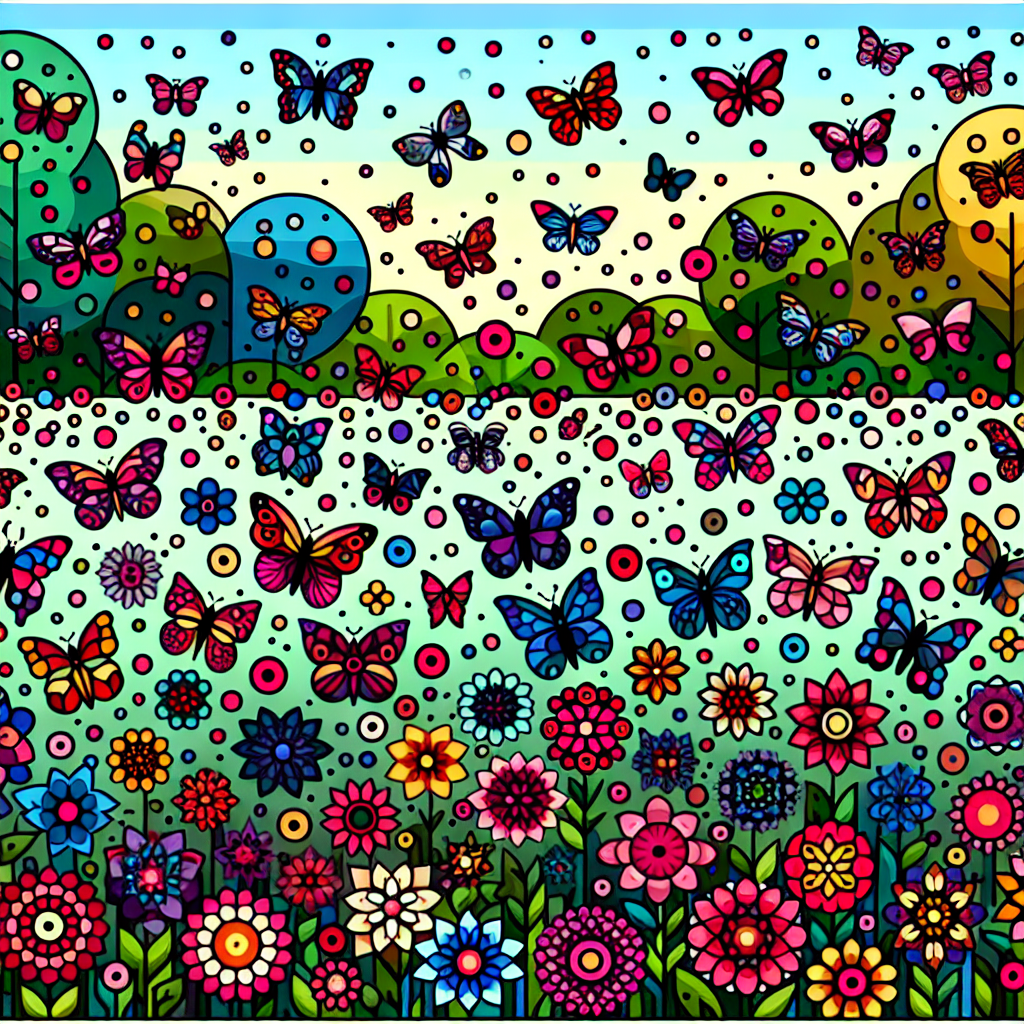 Garden Butterfly Magic Painting Number Kit