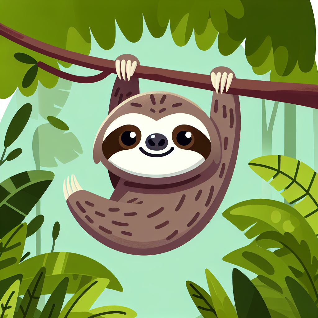 Swinging Sloth Numbered Painting Kits