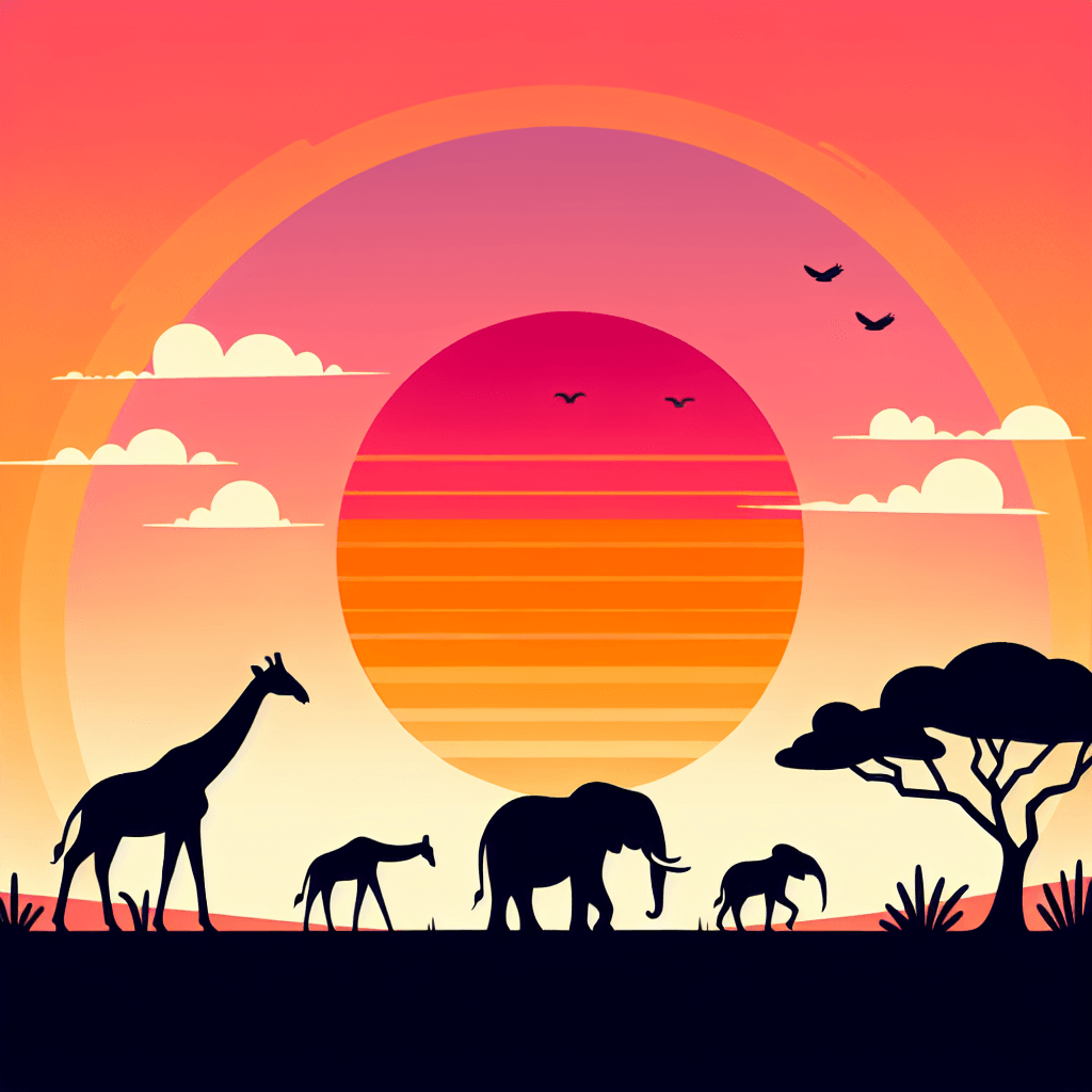 Safari Sunset Safari Paint By Color