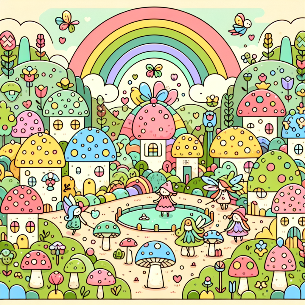 Artistic Fairy Village Painting Number Kit