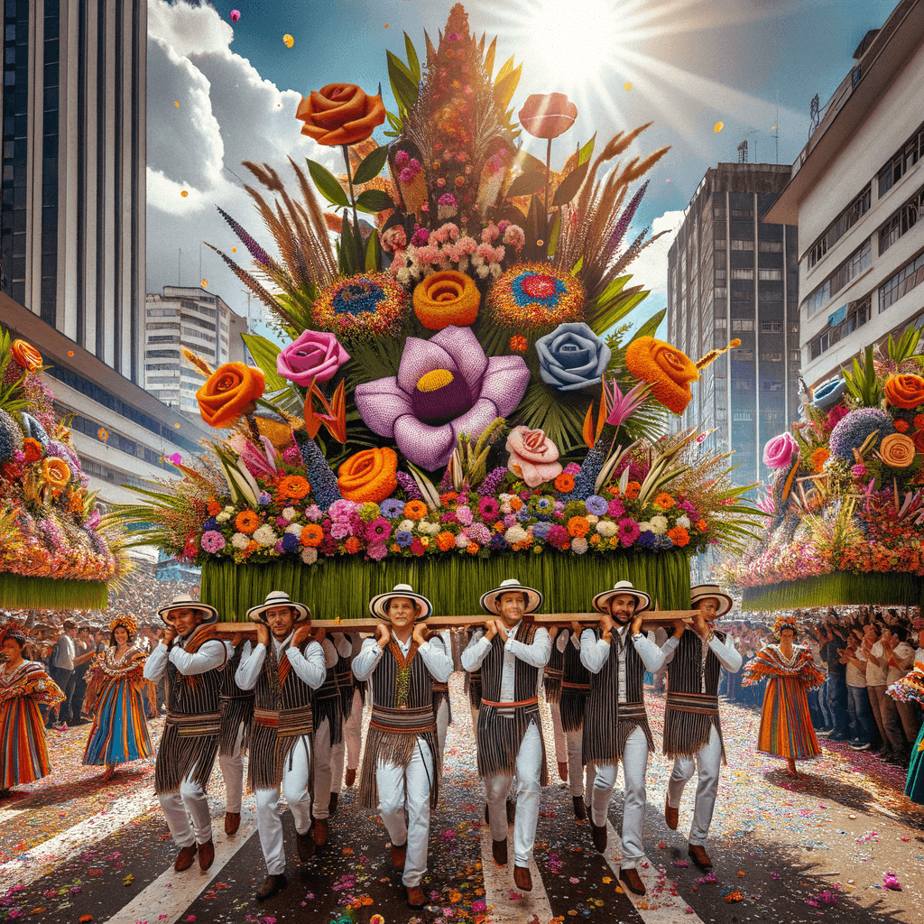 Flower Festival Of Medellin Paint By Numbers Art