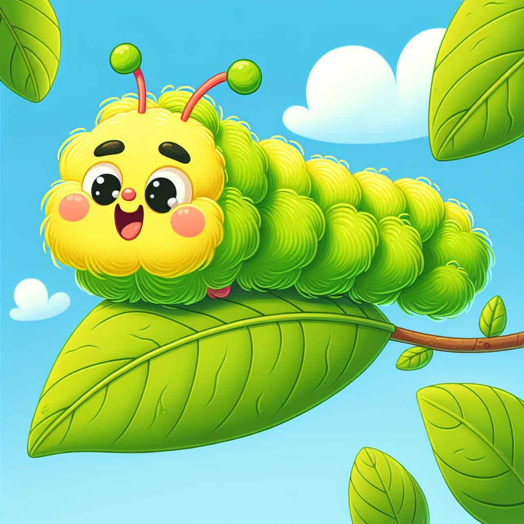 Fuzzy Caterpillar Paint By Number