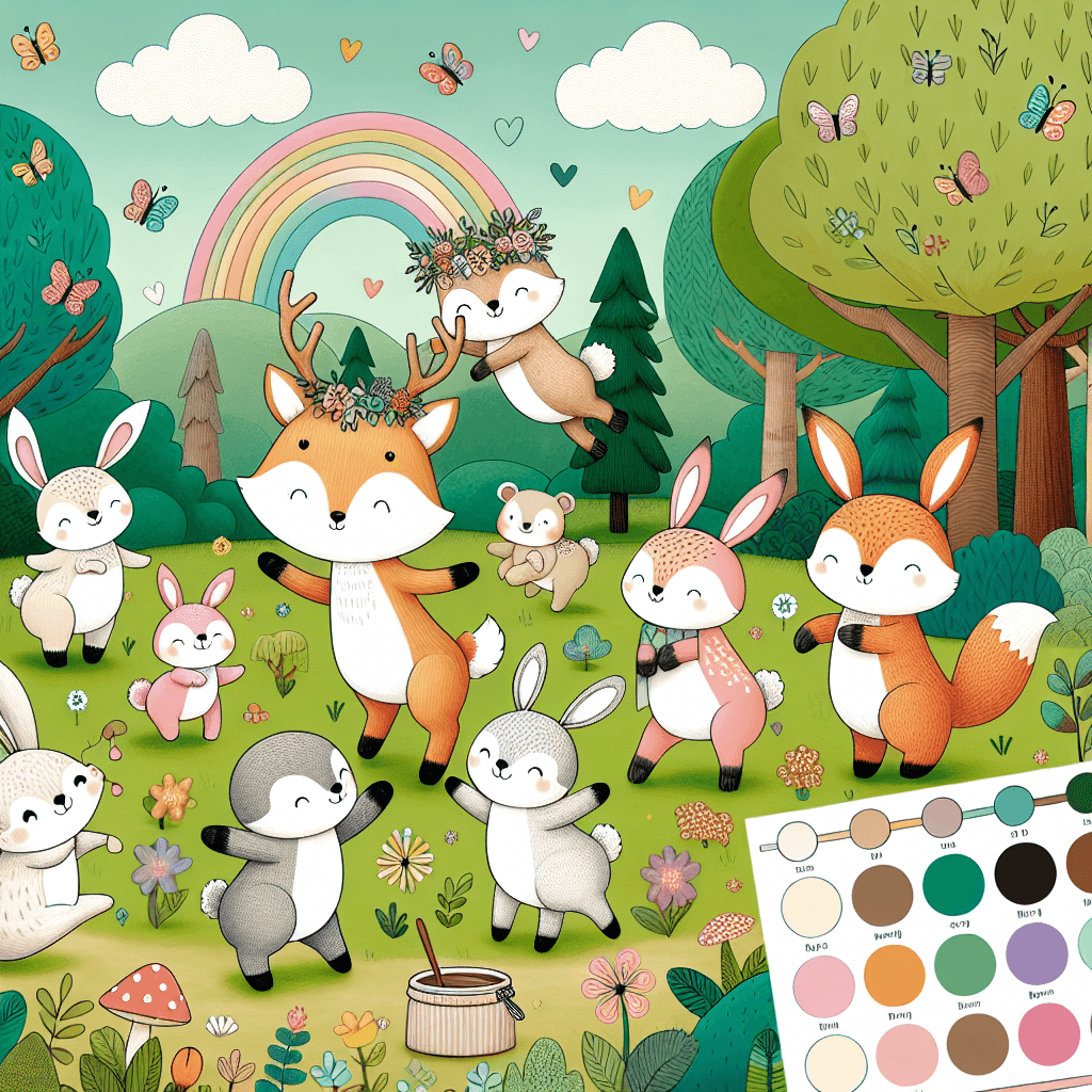 Merry Woodland Friends Paint By Number