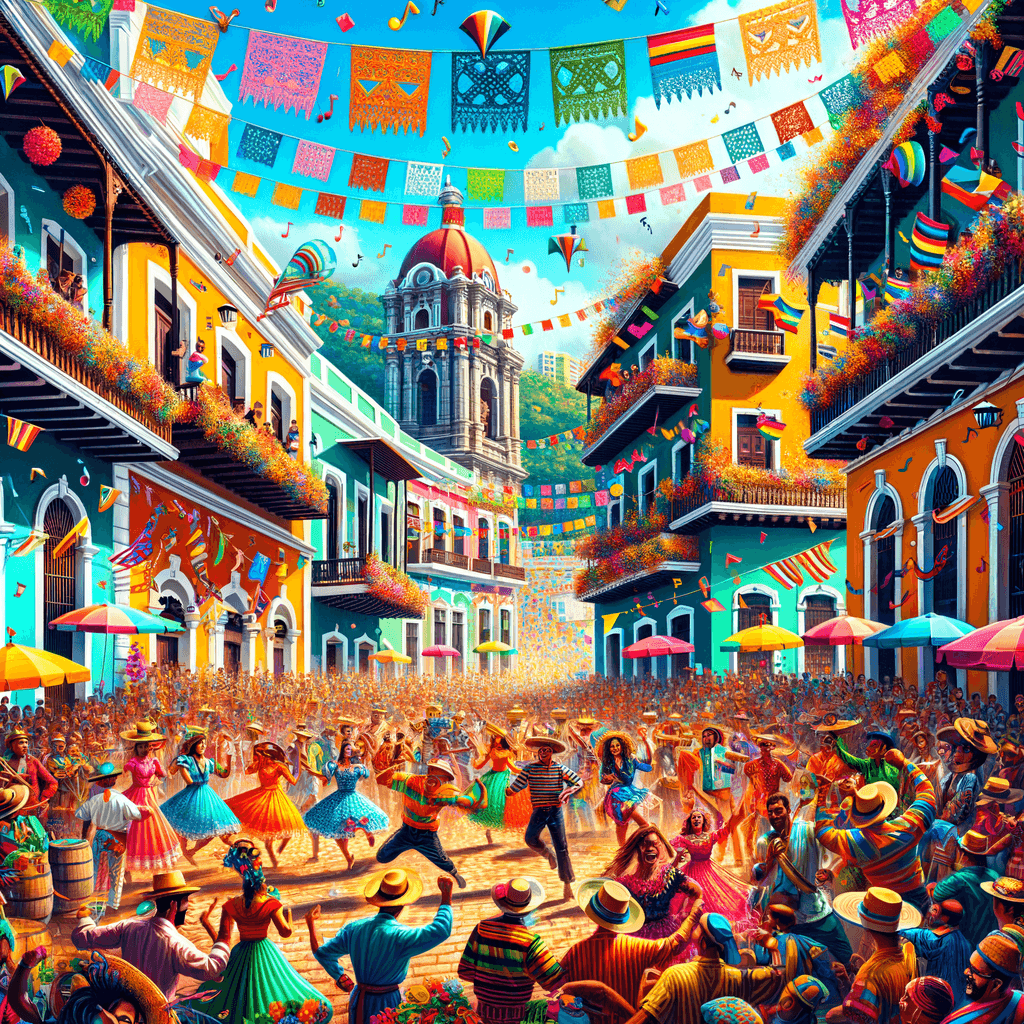 San Juan Fiesta - Puerto Rico Paint By Numbers