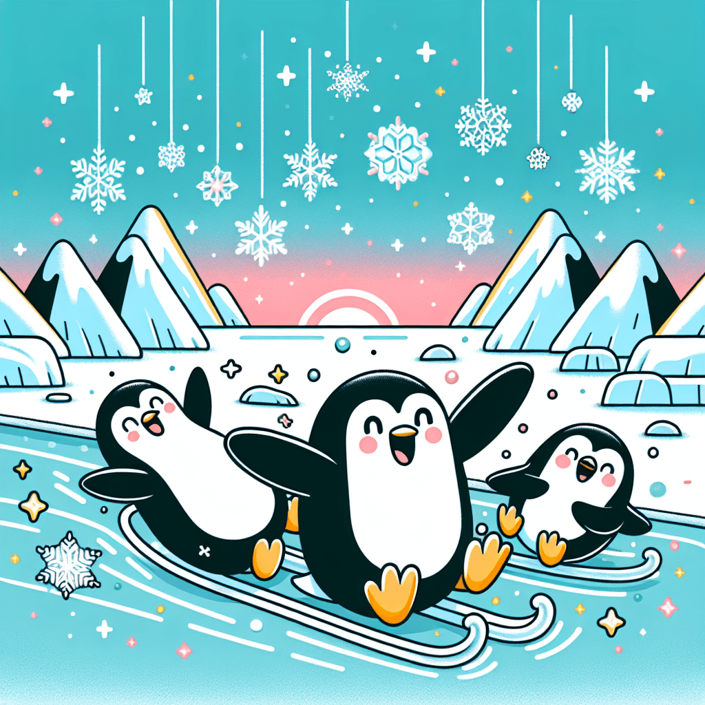 Cheerful Penguin Parade Numbered Painting Kits