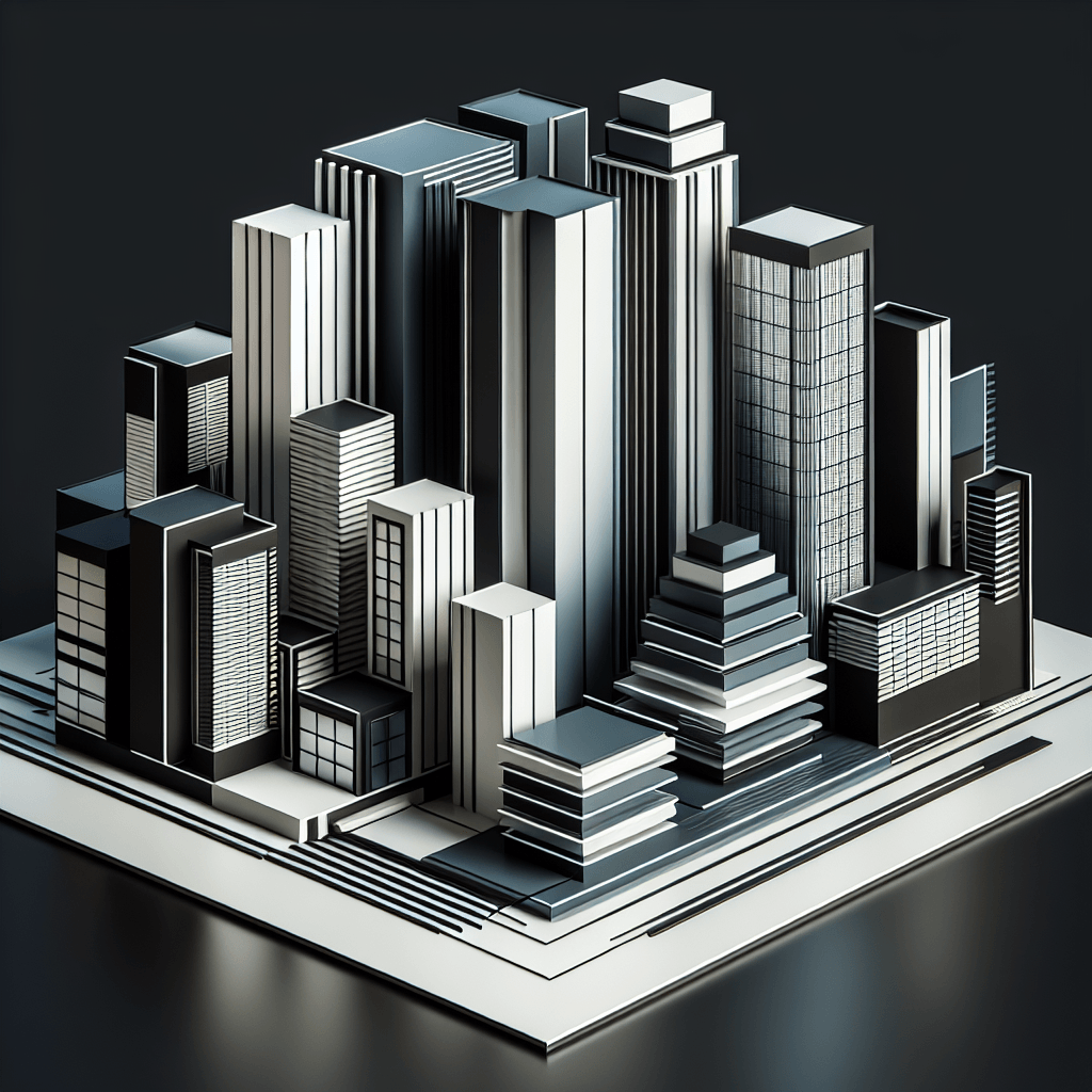 Modern Cityscape Geometry Numbered Painting Kits