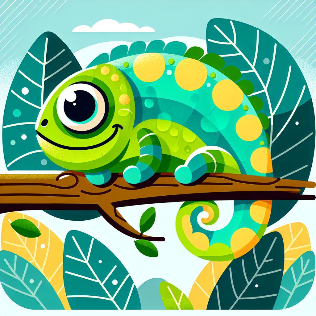 Witty Chameleon Painting Number Kit