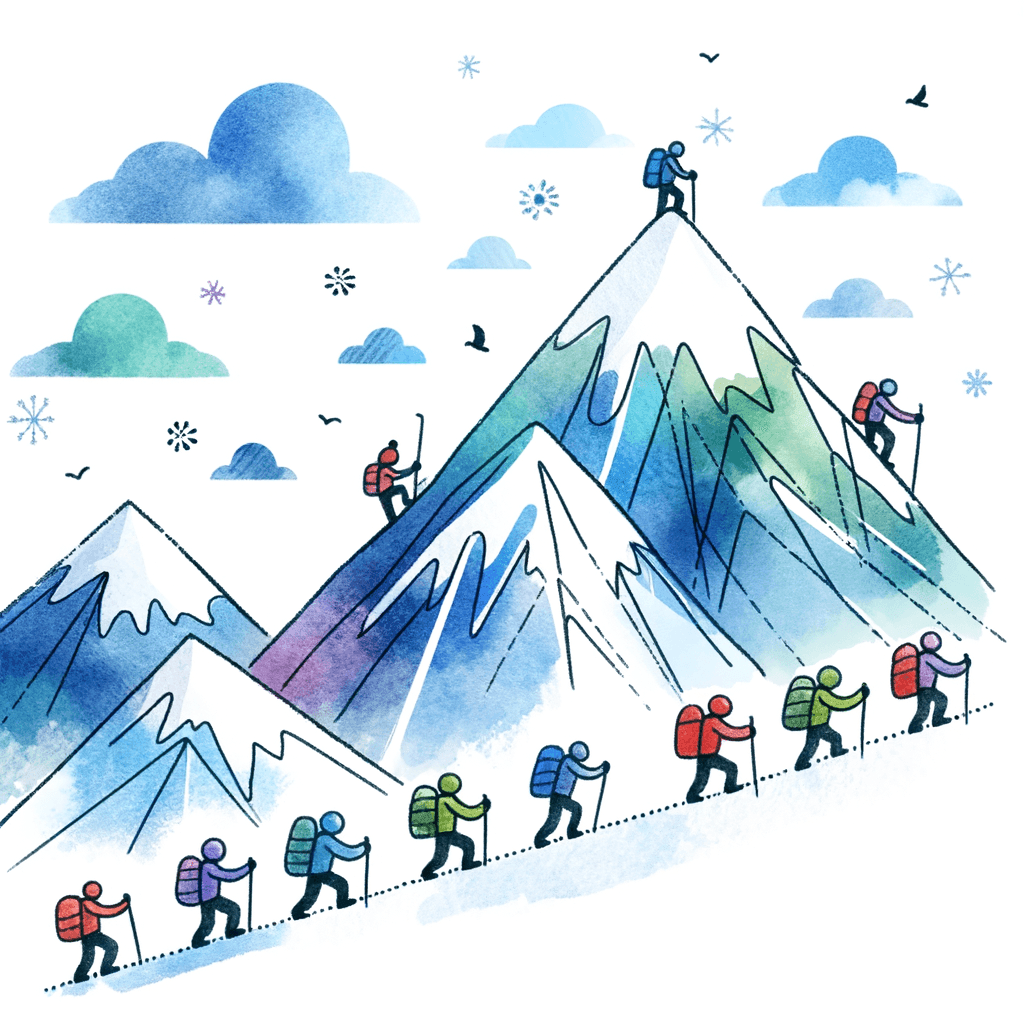 Mighty Mountain Climbers Painting By Numbers Kit