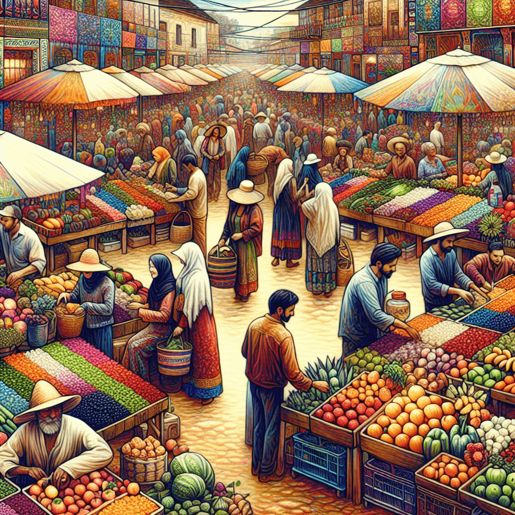 Vibrant Summer Market Paint By Numbers Kits