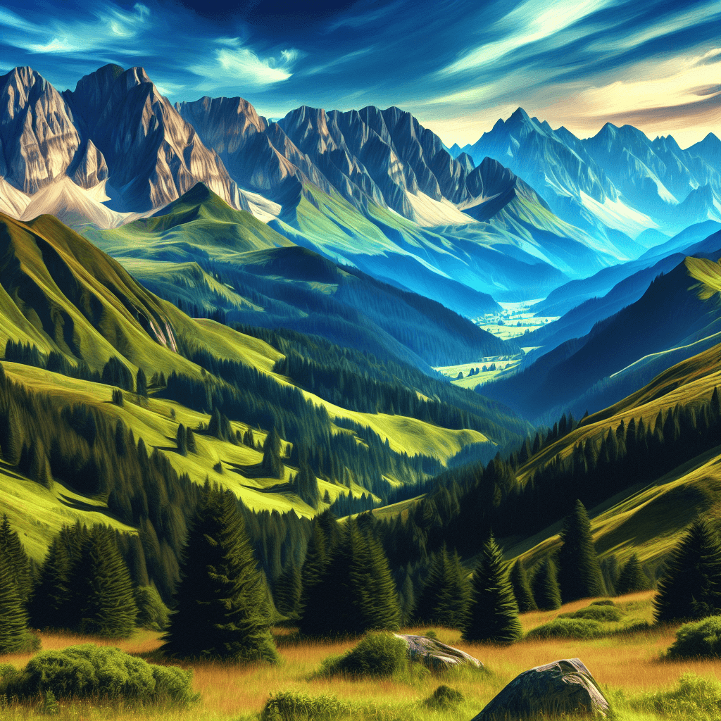 Astonishing Mountain Range Painting Number Kit