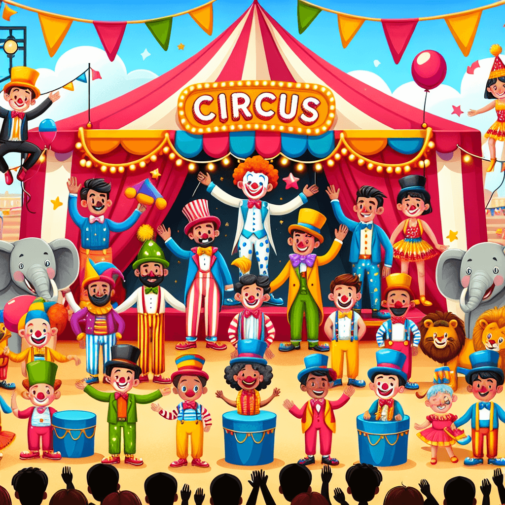Playful Circus Show Paint By Numbers Kits